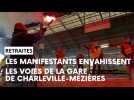 Charleville-Mézières: les voies de la gare envahies par les manifestants