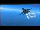 Impact entre un avion de chasse russe et un drone américain en mer Noire: les images dévoilées