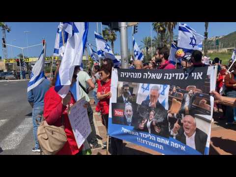 Israelis protest in Haifa against govt judicial reform