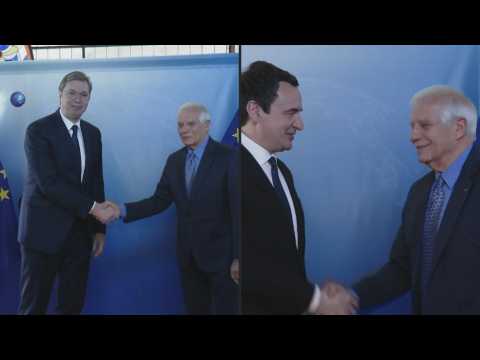 Serbia and Kosovo leaders hold talks over EU peace plan