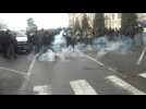 Clashes break out in France's Rennes during a protest against pensions reform