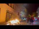 Retraites : incendie de poubelles après des tensions à Paris