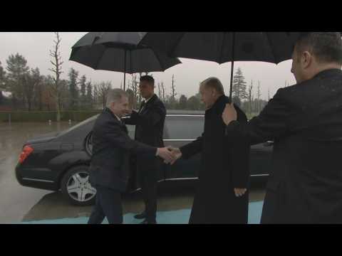Turkey's Erdogan welcomes Finnish President for NATO bid talks