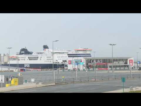 Freight slows at Calais port as workers protest against pension reform