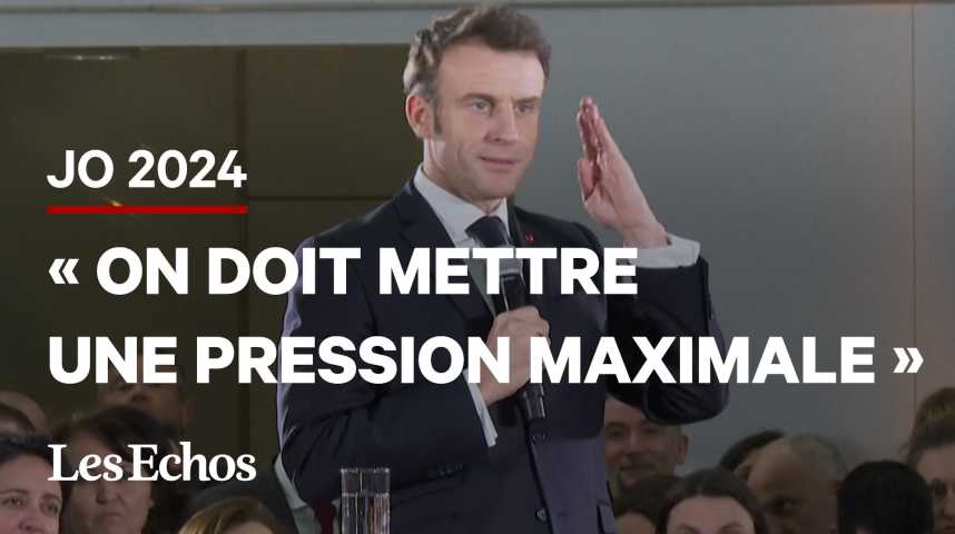 Illustration pour la vidéo Macron sonne la « mobilisation générale » à 500 jours des JO