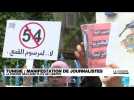 Tunisie : des journalistes manifestent pour la liberté de la presse