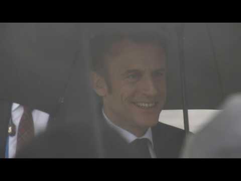 French President Macron arrives in Hiroshima ahead of G7 Summit