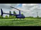 Villereau : baptême d'hélicoptère à la maison de retraite les Jardins d'Iroise