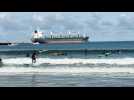 Nigerian surfers compete in Lagos' Tarkwa Bay