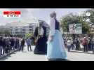 VIDÉO. À Dinan, les géants belges défilent pour fêter les 70 ans du jumelage avec Dinant