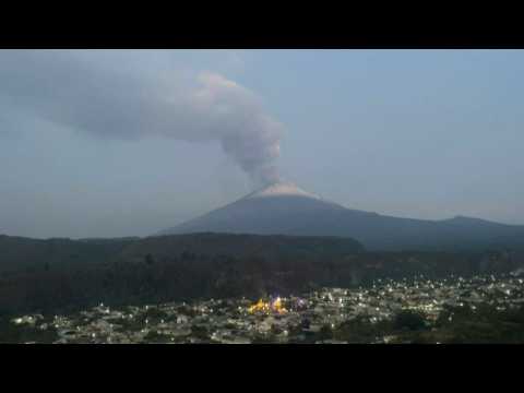 Mexico's Popocatepetl volcano continues to spew smoke and ash