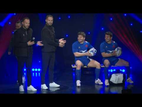 Waxworks of French rugby greats Dupont and Michalak unveiled in Paris