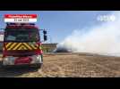 VIDÉO. À Pluméliau-Bieuzy, 50 tonnes de paille partent en fumée dans une exploitation agricole