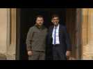 Ukraine's Zelensky welcomed by UK Prime Minister in unannounced visit