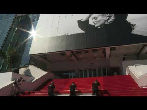 Cannes: Red carpet rolled out on the steps of the Palais des festivals