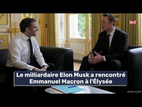 VIDEO : Le milliardaire Elon Musk a rencontr  Emmanuel Macron  l'lyse