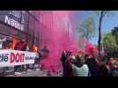 Manifestation des salariés de Buitoni devant le siège de Nestle France