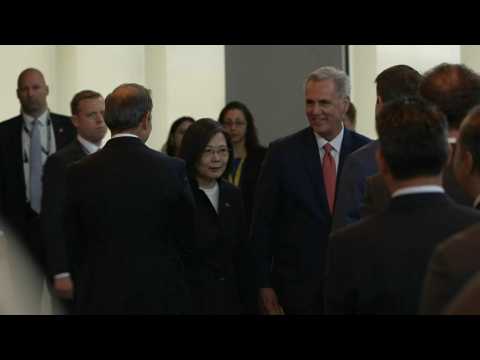 US House speaker meets with Taiwanese president in California