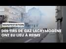 Tirs de gaz lacrymogène à Reims lors de la manifestation contre la réforme des retraites
