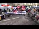 VIDÉO. Grève du 6 avril : à Coutances, la manifestation contre la réforme des retraites traverse le marché