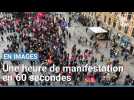 Réforme des retraites : en une minute, une heure de manifestation sur la Grand Place de Lille