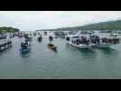 Indonésie: une procession traditionnelle en bateaux pour célébrer Pâques