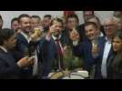 Jakov Milatovic celebrates Montenegro presidential run-off victory