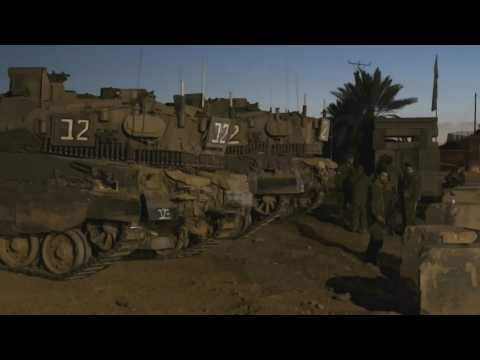 Israeli soldiers, tanks deploy along Gaza border