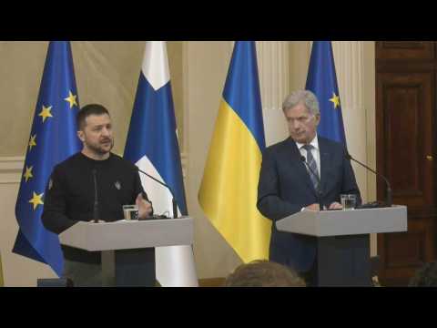 Coming year 'decisive for victory', says Ukraine's President Zelensky in Finland