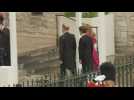 Prince Harry and Princesses Eugenie and Beatrice arrive at Westminster Abbey