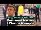 Commémorations du 8-Mai : les images de Macron sur les Champs-Elysées sous l'Arc de triomphe