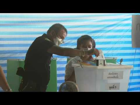 People go for advance voting one week ahead of Thai election