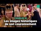 Le roi Charles III couronné, les images historiques