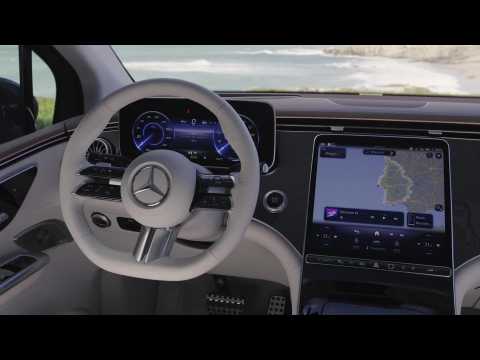 The new Mercedes-Benz EQE 350 4MATIC SUV in high-tech silver Infotainment System
