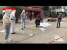 VIDÉO. L'association antispéciste L214 installe une fausse scène de crime à Vannes
