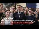 Education: ce qu'il faut retenir des annonces d'Emmanuel Macron sur la réforme du lycée professionnel
