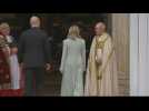 Ukrainian PM Shmygal and First Lady Zelenska arrive at Westminster Abbey for coronation