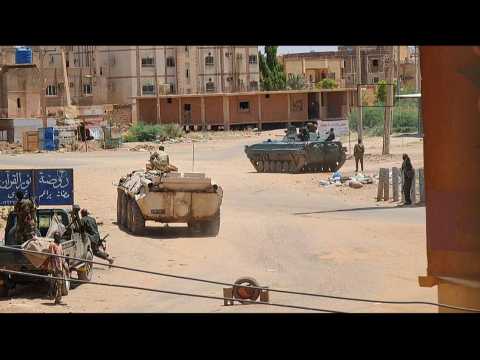 Sudanese army tanks fire at targets in Khartoum