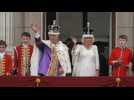 Royal family make iconic balcony appearance after King Charles III's coronation