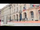 Paris: le ministère de la Justice et le Ritz recouverts de peinture orange