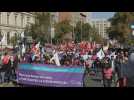 Chileans march in Santiago on Labour Day