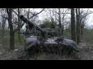 Près de Bakhmout, des tankistes ukrainiens attendent l'offensive du printemps
