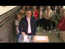 Spanish PM Pedro Sanchez casts vote in regional and local election