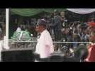 Nigeria Outgoing president Muhammadu Buhari arrives at Tinubu's swearing-in ceremony