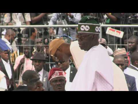 Nigeria's new president Bola Tinubu leaves his swearing-in ceremony
