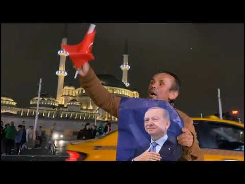 Celebrations in the streets of Istanbul after Erdogan's victory