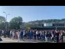 Le HAC-Dijon: les supporters arrivent et mettent l'ambiance dans les tribunes