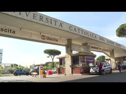 Scene outside hospital in Rome where Pope Francis is hospitalised after operation
