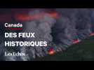 Le Canada face à des feux historiques, des pompiers français sont arrivés