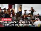 Le Grand orchestre de Thiérache en répétition à Sorbais